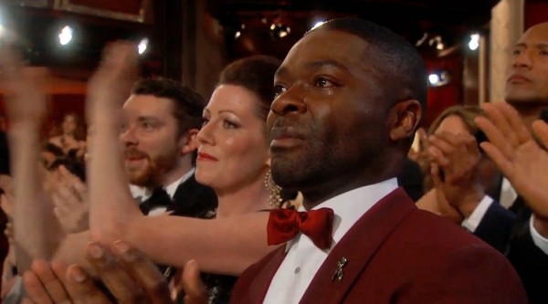 Reacția actorului David Oyelowo, în timp ce Legend interpreta piesa sa. 