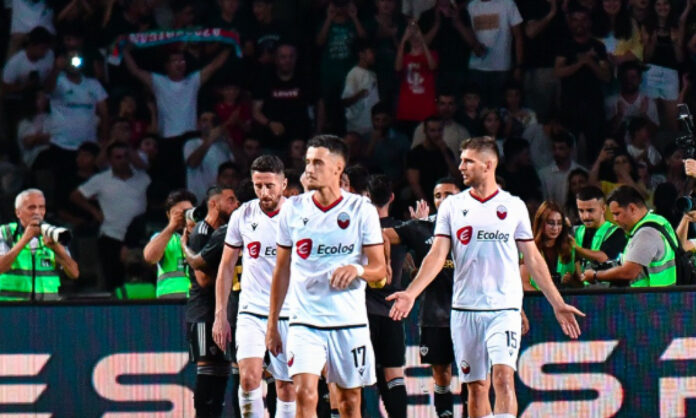 Jucătorii de la Shkendija, în Azerbaijan / Foto: Instagram @fcshkendija