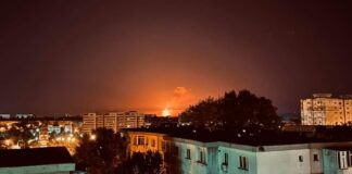 Atacurile rusești au luminat cerul in Braila si Galati