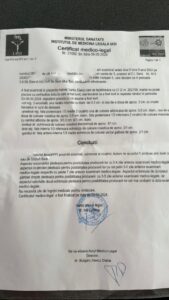 Certificat medico-legal copil