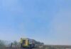 VIDEO Incendiu de proporții la Lețcani – peste 50 de hectare de vegetație uscată în flăcări