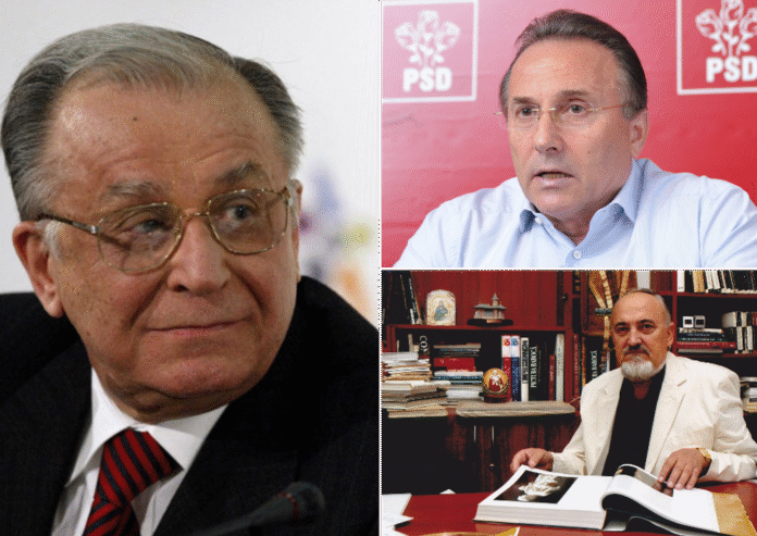 Colaj foto Ion Iliescu, Ion Solcanu și Gheorghe Nichita