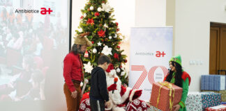 Crăciun cu bucurie, adus de angajații Antibiotice Iași pentru 100 de copii din familii numeroase