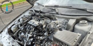 Incendiu la un autoturism în Iași: șoferul s-a salvat după ce a spart geamul pentru a ieși din mașină