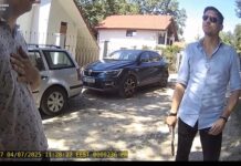 politie la Marius Enea pe șantier
