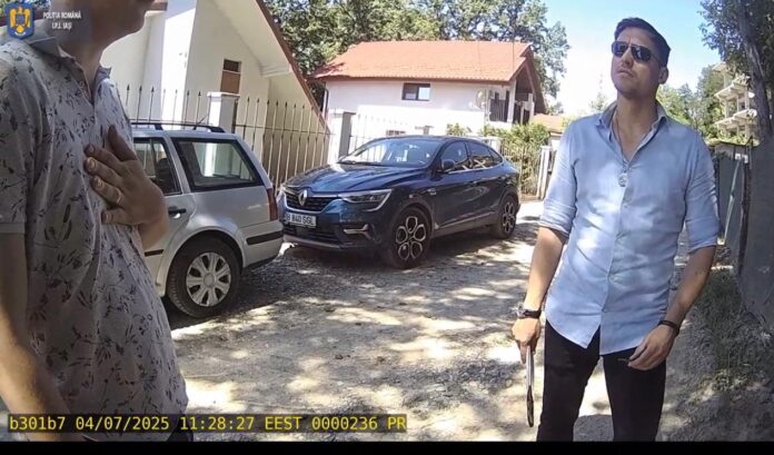 politie la Marius Enea pe șantier