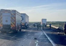 Accident devastator pe A1: Un cunoscut lider politic din Vrancea a murit pe loc, spulberat de un camion din Bulgaria