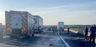 Accident devastator pe A1: Un cunoscut lider politic din Vrancea a murit pe loc, spulberat de un camion din Bulgaria