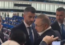 Scandal în Parlamentul European. Cristian Rizea a întrerupt discursul Maiei Sandu și a fost evacuat din plen