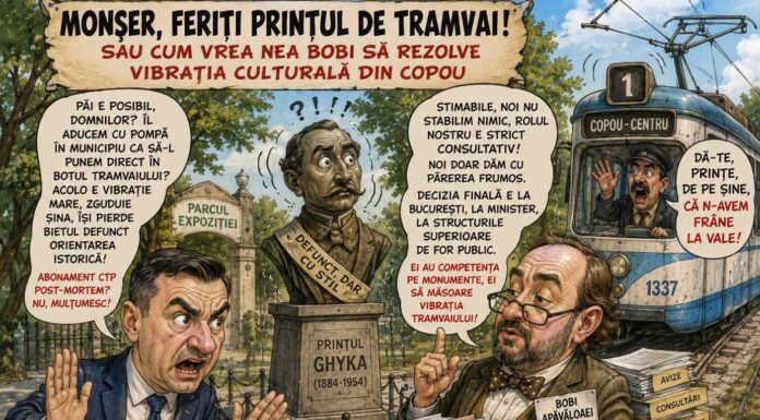 Monșer, feriți prințul de tramvai! Sau cum vrea Nea Bobi să rezolve vibrația culturală din Copou.