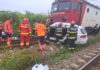 Mașină spulberată de tren la Prigoreni, județul Iași. Doi bărbați nu au mai putut fi salvați
