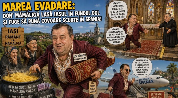 Marea evadare: Don’ Mămăligă lasă Iașul în fundul gol și fuge să pună covoare scurte în Spania!