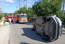 Accident în Horpaz: trei copii și o femeie au ajuns la spital după impactul dintre două mașini