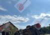 Camion răsturnat în comuna Scobinți. Două persoane au fost rănite, una fiind transportată cu elicopterul la spital