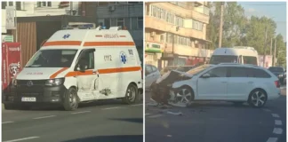 VIDEO Ambulanță în misiune, lovită în plin, la Iași: La bord se afla un copil de numai 3 ani care trebuia dus urgent la spital după o lovitură la cap