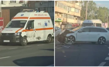 VIDEO Ambulanță în misiune, lovită în plin, la Iași: La bord se afla un copil de numai 3 ani care trebuia dus urgent la spital după o lovitură la cap