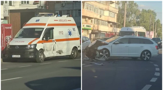 VIDEO Ambulanță în misiune, lovită în plin, la Iași: La bord se afla un copil de numai 3 ani care trebuia dus urgent la spital după o lovitură la cap