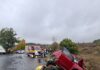 Accident grav în Miclăușeni, județul Iași! O persoană, găsită în stare de semiconștiență după ce mașina s-a izbit de un cap de pod